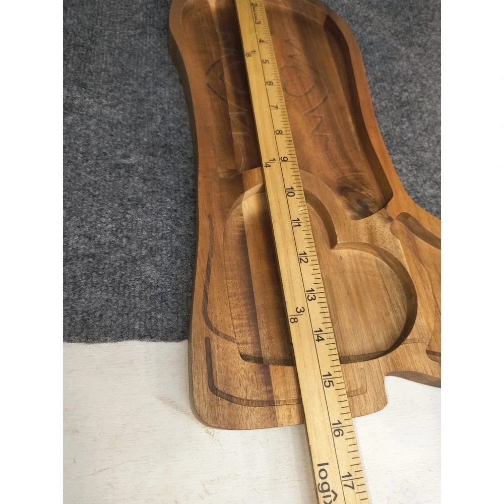 Destination Holiday Wood Cowboy Boot Charcuterie Board Western Serving Tray‎
